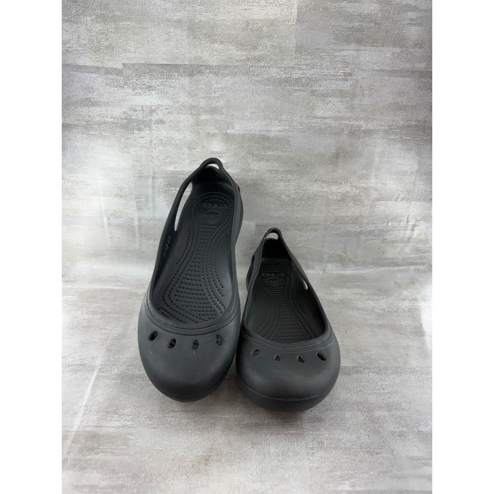 Crocs Alice Work Black Slip Resistant Flat Shoes 200941 Women Size 9